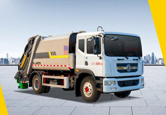 Dongfeng 13-Square nén thùng rác xe tải lái sau diesel 4 × 2 hộp số thủ công